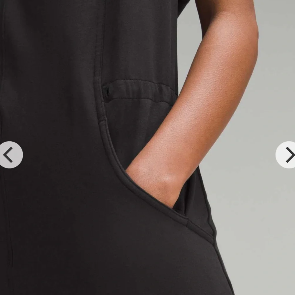 Lululemon Athletica French Terry v-neck romper Black Size 2 - Picture 4 of 15